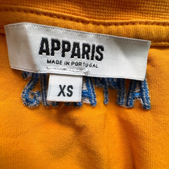 Apparis Sleeveless Tee Shirt Dress Slit Gold Yellow SZ XS - Picture 12 of 15